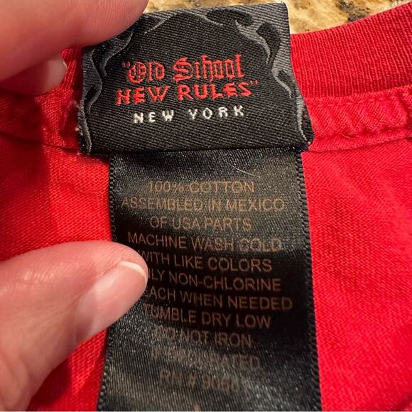 Orange County Choppers NYC Adult Large Long Sleeve T Shirt in Red - Picture 3 of 8